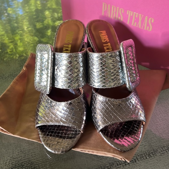 Paris Texas Croc Embossed Sandals - Picture 5 of 10